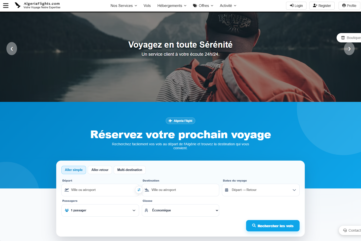 Site web Algeria Flights