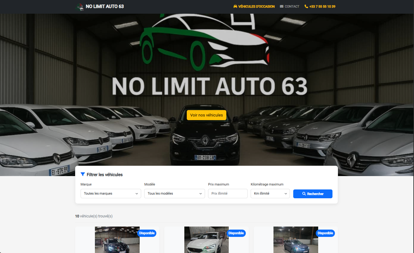 Site web No Limit Auto